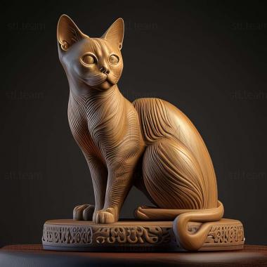 3D model Burmese cat (STL)